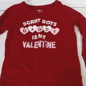 A cute valentines size 4t sorry boys daddy's ny valentines💝 long sleeve t-shirt
